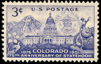 Colorado statehood 1951 U.S. stampf