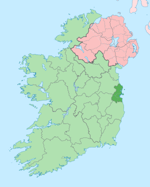 Island of Ireland location map Dublin