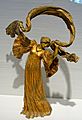 Le Jeu de l'echarpe (Dancer with scarf), by Agathon Leonard, before 1901, Susse Freres, Paris, gilt bronze - Hessisches Landesmuseum Darmstadt - Darmstadt, Germany - DSC00944