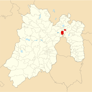Location of Tultitlán in the State of Mexico