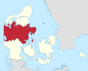 Location of Central Denmark Region