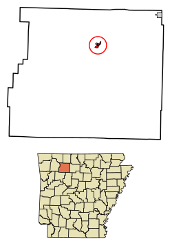 Location of Jasper in Newton County, Arkansas.