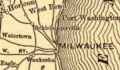 Northern Pacific Railroad map circa 1900 Schleisingerville