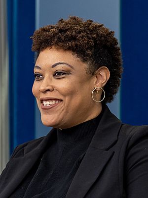 Office of Management and Budget Director Shalanda Young, holds a press briefing at the White House on May 4, 2023 - P20230504CS-0313 (cropped).jpg