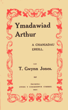 T. Gwynn Jones - Ymadawiad Arthur 001