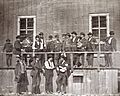 White men pose, 104 Locust Street, St. Louis, Missouri in 1852 at Lynch's Slave Market - (cropped)