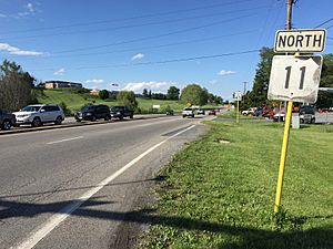 2016-05-19 17 21 59 View north along Commerce Road (U.S. Route 11) just north of Woodrow Wilson Parkway (Virginia State Route 262) in Staunton, Virginia