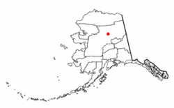 Location of Stevens Village, Alaska