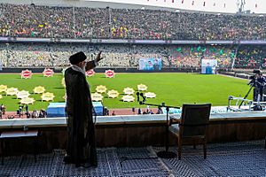 Ayatollah Ali Khamenei at the Great Conference of Basij members at Azadi stadium October 2018 033