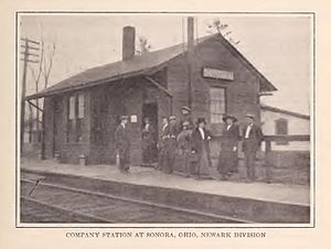 Baltimore & Ohio Railroad Station Sonora Ohio from Baltimore & Ohio Employes Magazine January 1914 Vol 02 No 04 Page 79