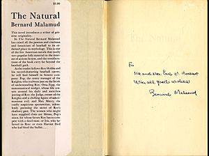 Bernard Malamud The Natural signed copy