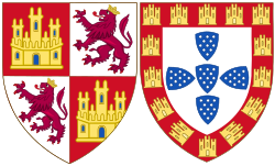 Coat of Arms of Constance and Mary of Portugal as Queens of Castile