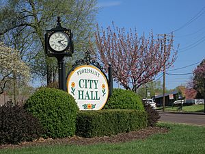 Florissant City Hall sign, April 2013