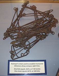 Gunter's chain at Campus Martius Museum