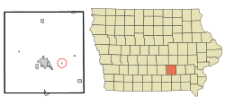 Location of Keomah Village, Iowa