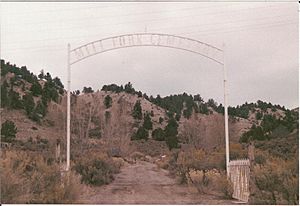 The entrance to Mill Fork Cemetery