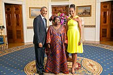 Nkosazana Dlamini-Zuma with Obamas 2014