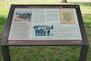 Plaque about Chattanooga National Cemetery