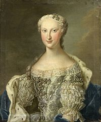 Portrait of Marie Thérèse Raphaëlle of Spain, Dauphine of France in circa 1745 by Daniel Klein the younger