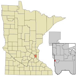 Location of the city of Lauderdalewithin Ramsey County, Minnesota