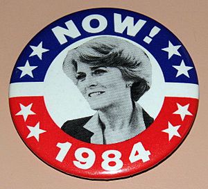 Vintage Geraldine Ferraro For Vice President 1984 Campaign Pinback Button (21892061646)
