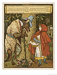 Walter-crane-little-red-riding-hood-meets-the-wolf-in-the-woods