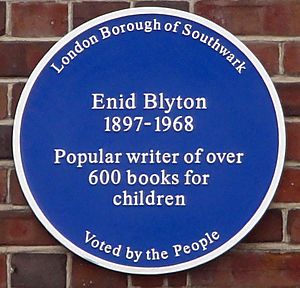 Blyton blue plaque