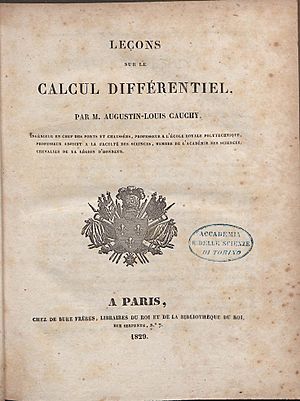 Cauchy - Leçons sur le calcul différentiel, 1829 - 576181 F