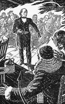 Daniel Webster and the Devil argue in court