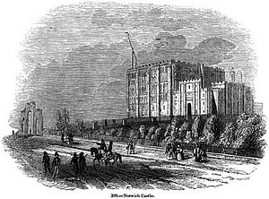 Norwich Castle, 1845