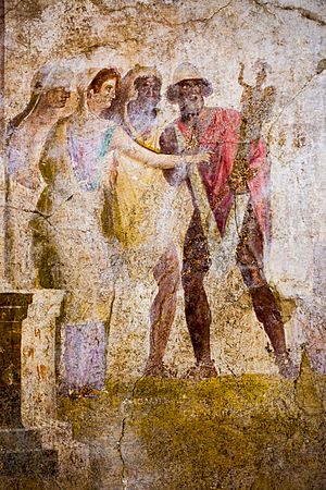 Wall painting - rape of the palladion - Pompeii (I 2 26) - Napoli MAN 109751 - 02