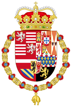 Coat of Arms of Archduke Albert of Austria as Governor-Monarch of the Low Countries