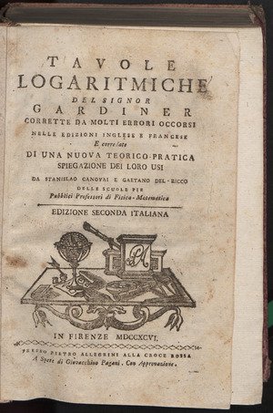 Gardiner - Tables of logarithms, 1796 - 746064