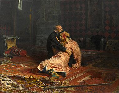 Iván el Terrible y su hijo, por Iliá Repin