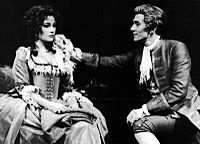Jane Seymour and Ian McKellen in Amadeus, 1980 or 1981