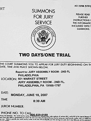 Jury summons