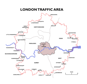 London Traffic Area Map