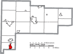 Location of Minster in Auglaize County