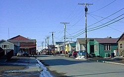 Steadman Street in Nome, looking north from King Place, in May 2002