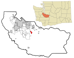Location of Orting, Washington