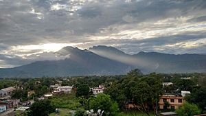 Skyline of Reasi from rooftop.