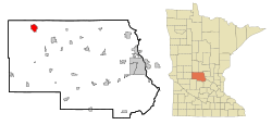 Location of Sauk Centrewithin Stearns County, Minnesota