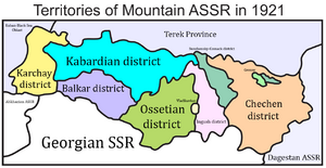 Territorial map of Mountain ASSR (1921)