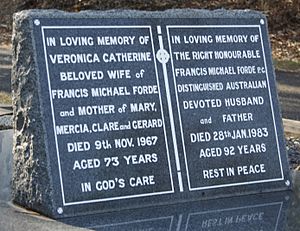 Toowong Cemetery Forde headstone 1