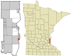 Location of the city of St. Marys Pointwithin Washington County, Minnesota