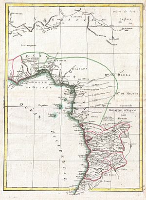 1770 Bonne Map of West Africa (Guinea, the Bight of Benin, Congo) - Geographicus - WestAfrica-bonne-1770