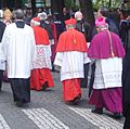Cardinals and bishops in Bruges escorted by police