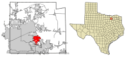 Location of Lucas in Collin County, Texas