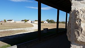 Fort Stockton parade ground and barracks as seen from the guard house
