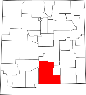 Map of New Mexico highlighting Otero County
